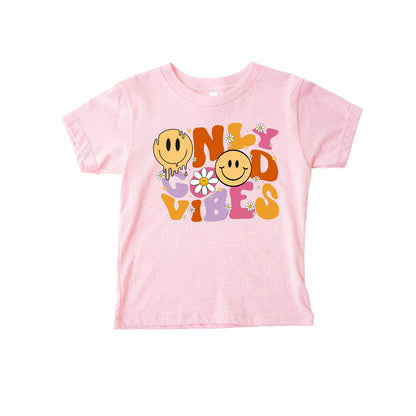 Only Good Vibes Shirt, Retro Toddler Shirt