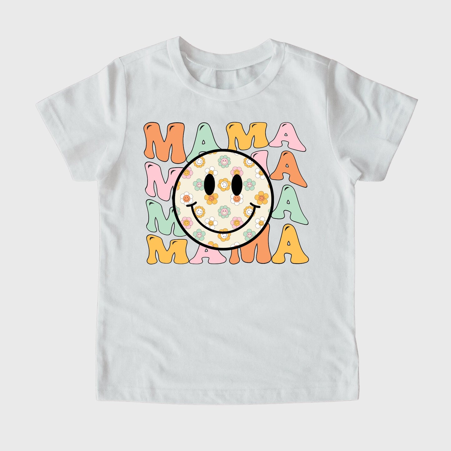 Mama Smiley Face Retro Shirt, Mother's Day Gift T-Shirt