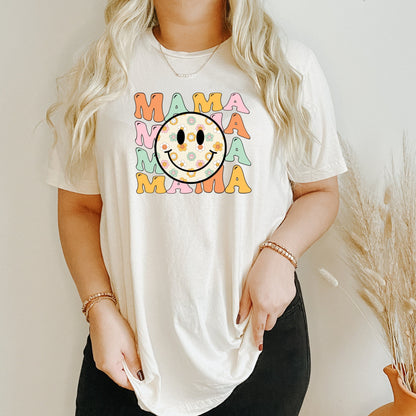 Mama Smiley Face Retro Shirt, Mother's Day Gift T-Shirt