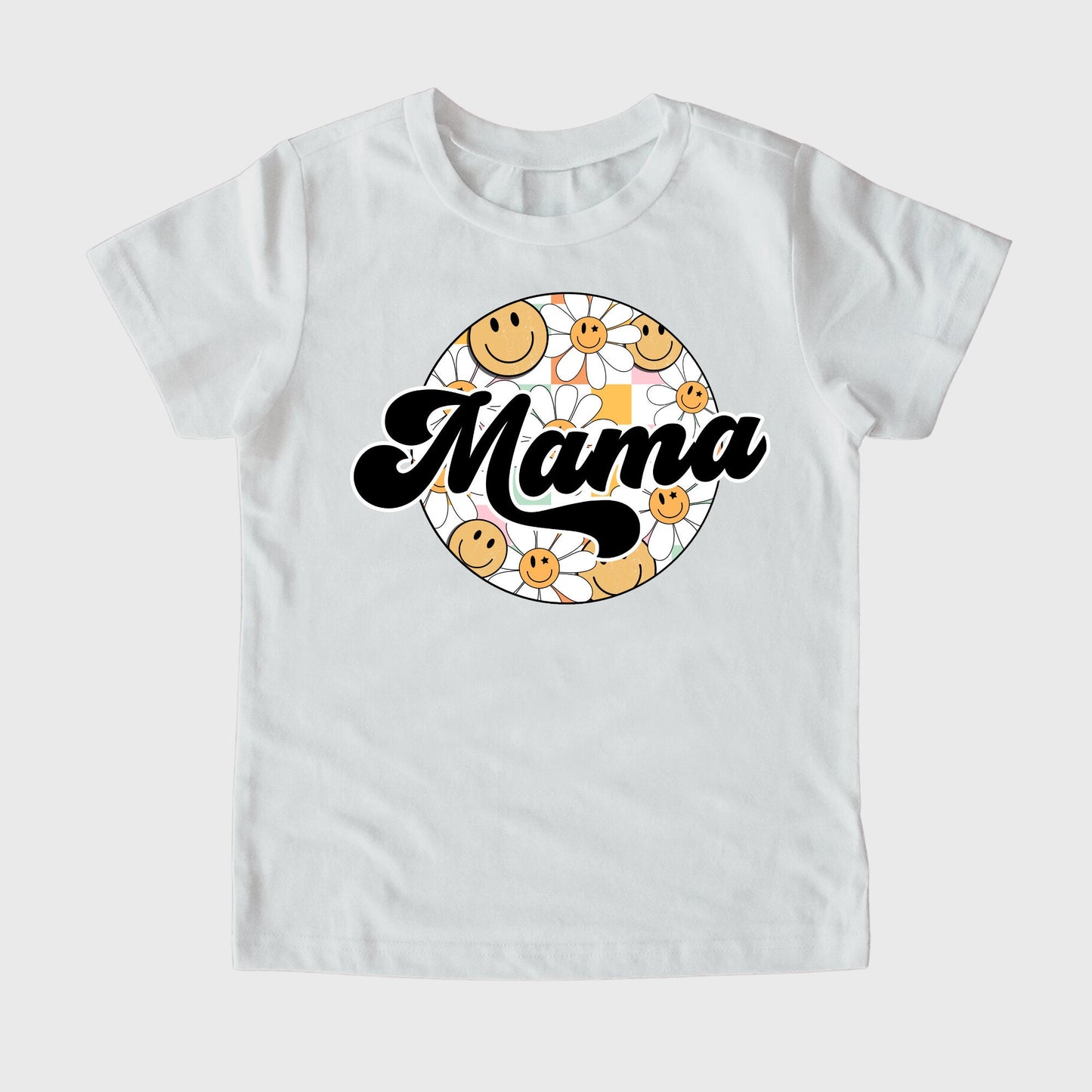 Mama Shirt, Smiley Face Retro Mother Day Gift T Shirt