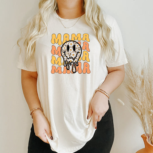 Smiley Face Mama Shirt, Mother's Day Gift T-Shirt