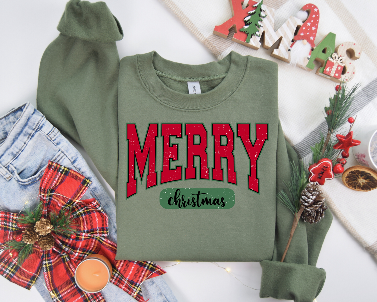 Merry Christmas Santa Retro Christmas Sweatshirt – Perfect Holiday Gift for Christmas