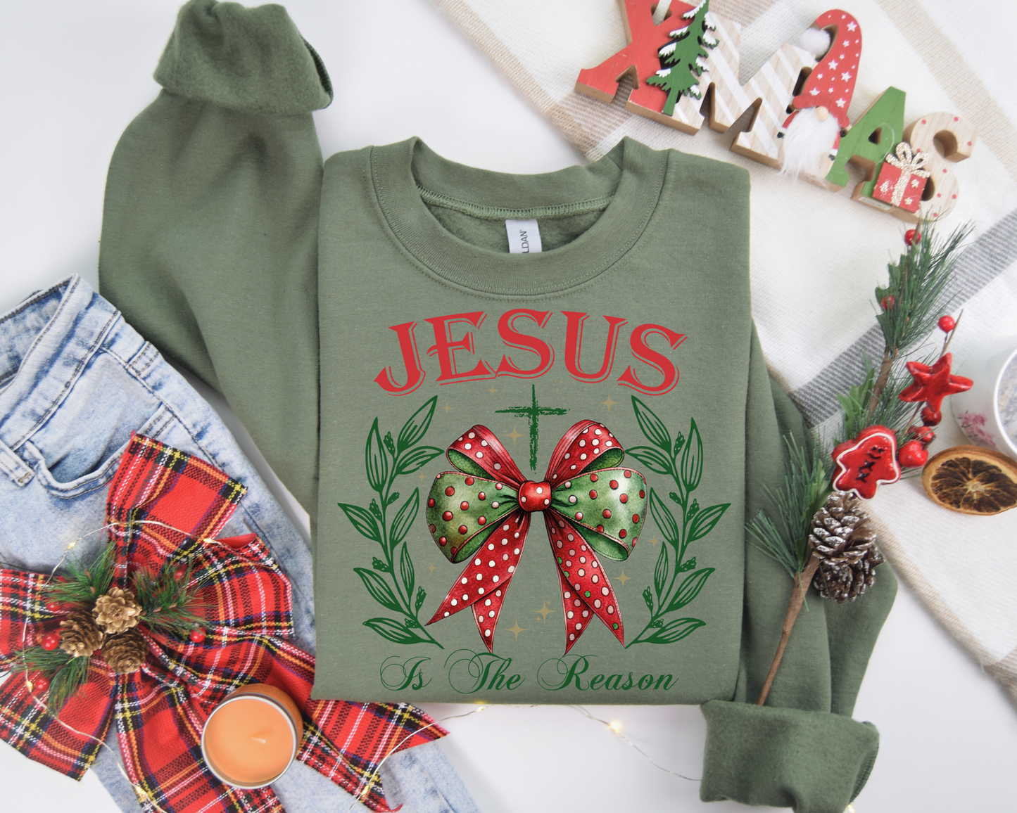 Jesus is the reason For the season Sweatshirt – Christmas Vibes Gift