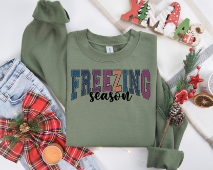 Freezing Season Sweatshirt – Christmas Vibes Gift