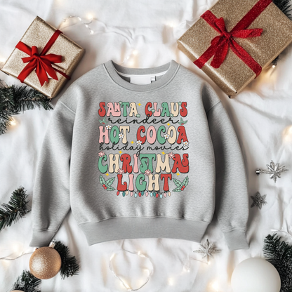 Santa Claus Hot Christmas Light Sweatshirt Toddler